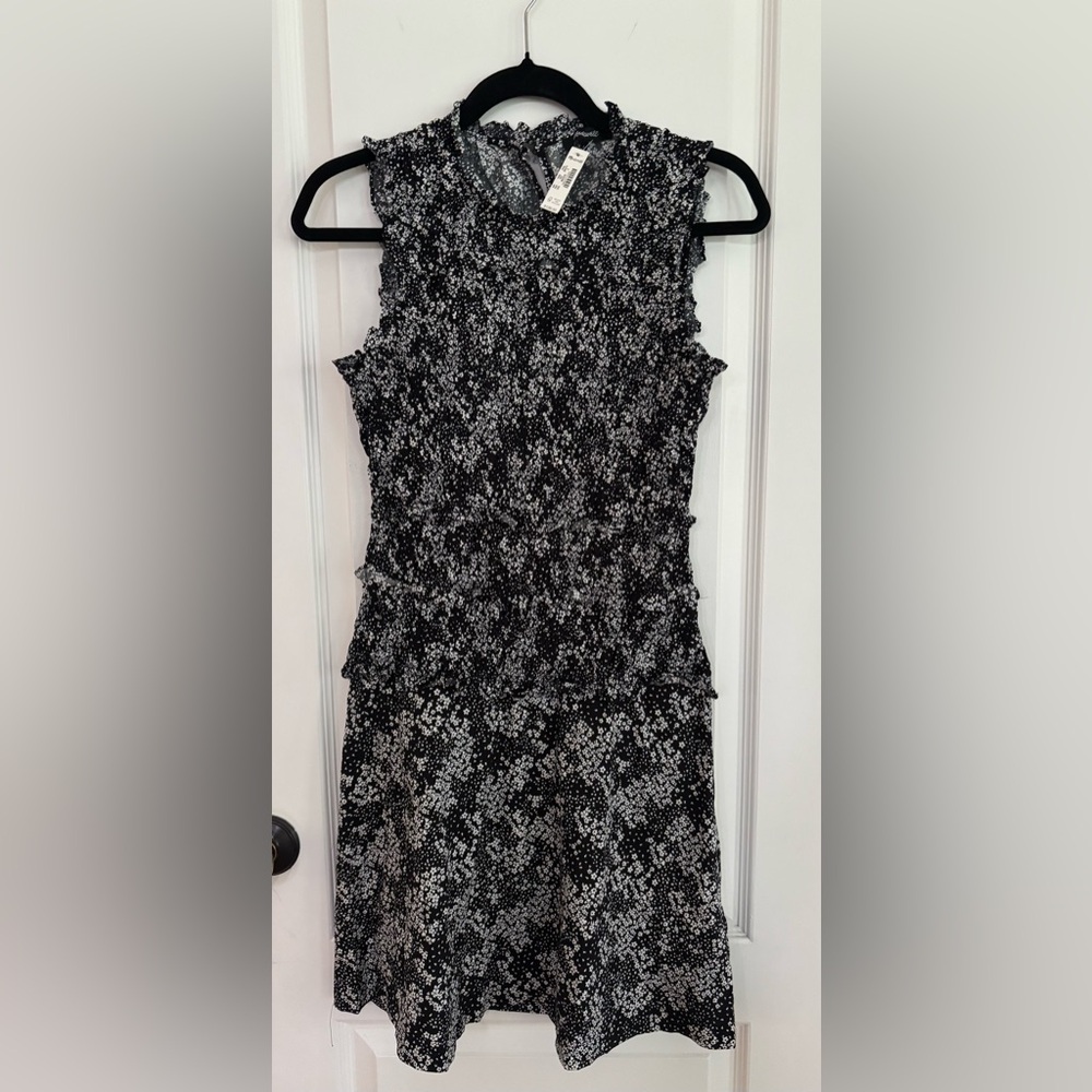 Madewell Smocked Crewneck Mini Dress in Floral